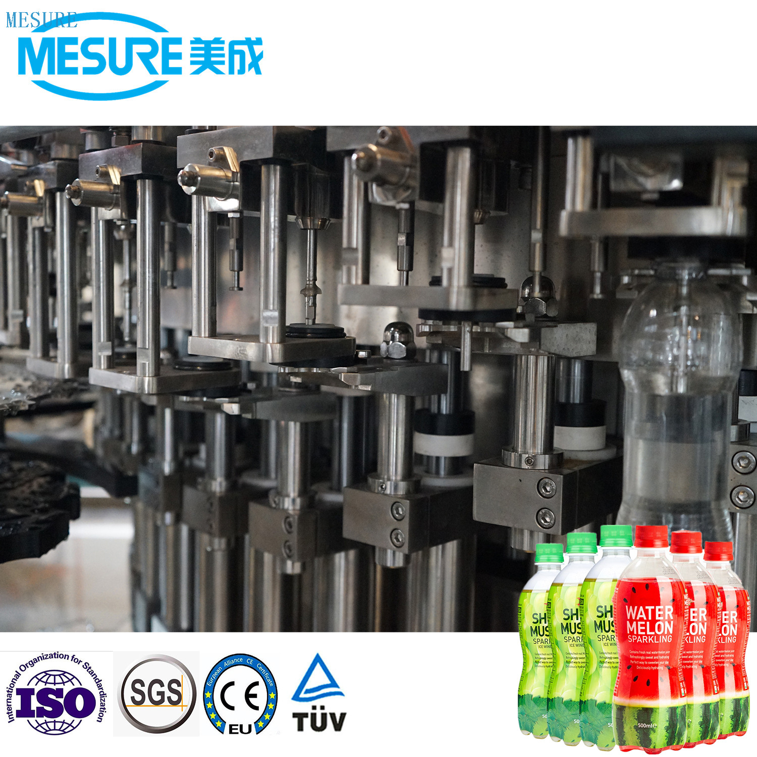 Machina de llenado de agua con botella de PET de 1500bph 