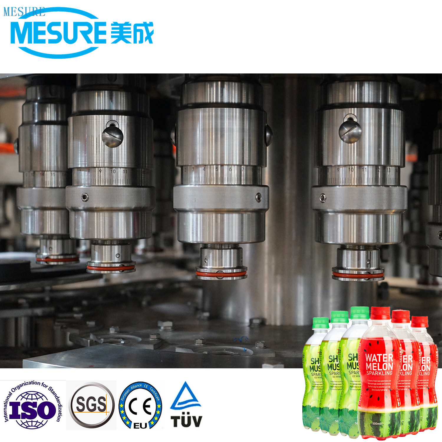 Máquina de llenado de embotellado de refresco carbonatado de alta velocidad de 24000bph a alta velocidad