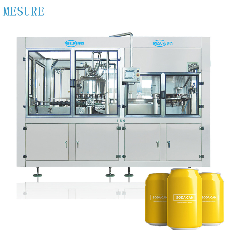Línea de llenado de lata carbonatada compacta para pequeñas empresas, configuración ajustable
