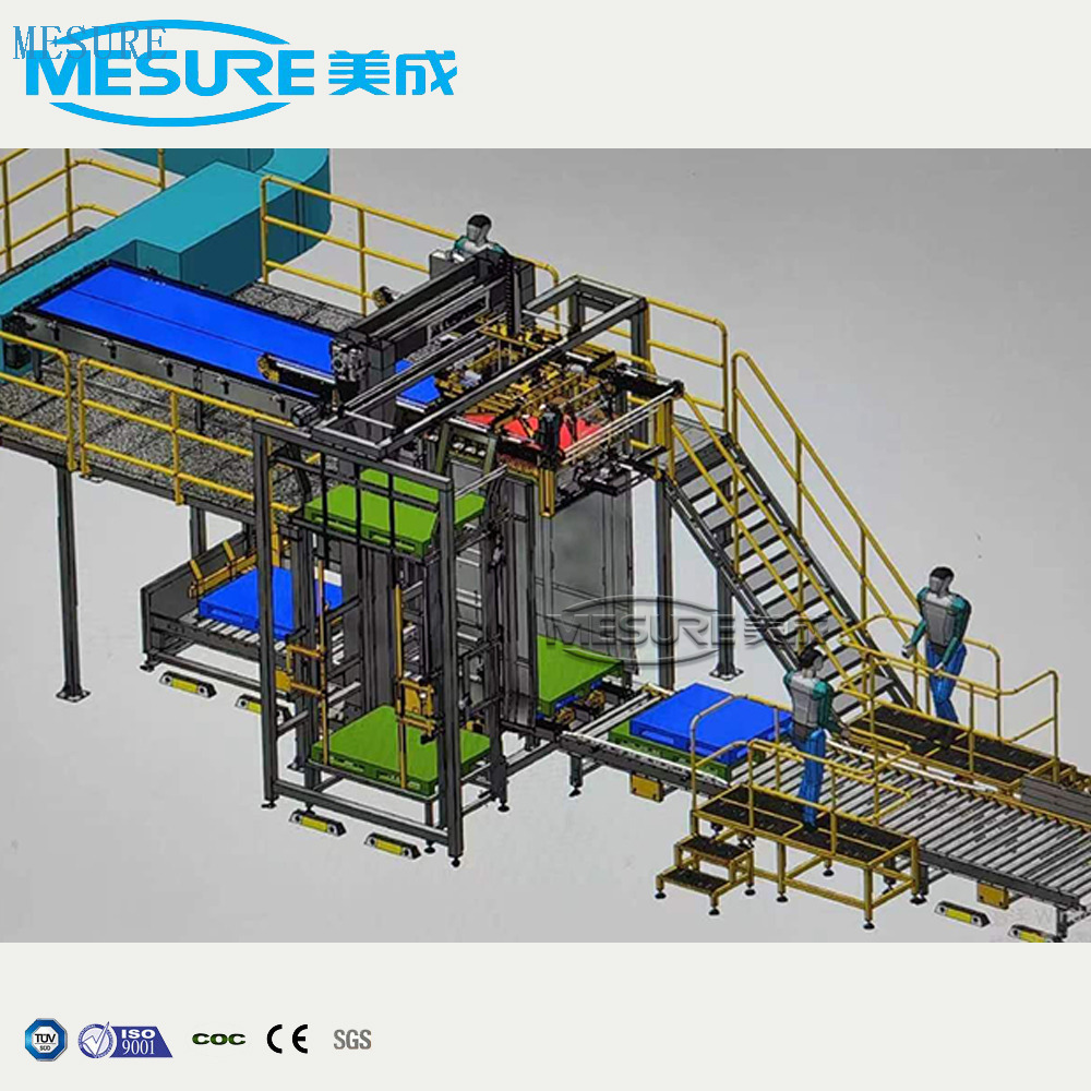 Tipo de columna automática Robot Robatry Caja de caja de cartón Pack de 5 galones Botella de vidrio puede apilamiento de barril de alta posición Depaletizer Palletizer System Machine Machine Equipmand